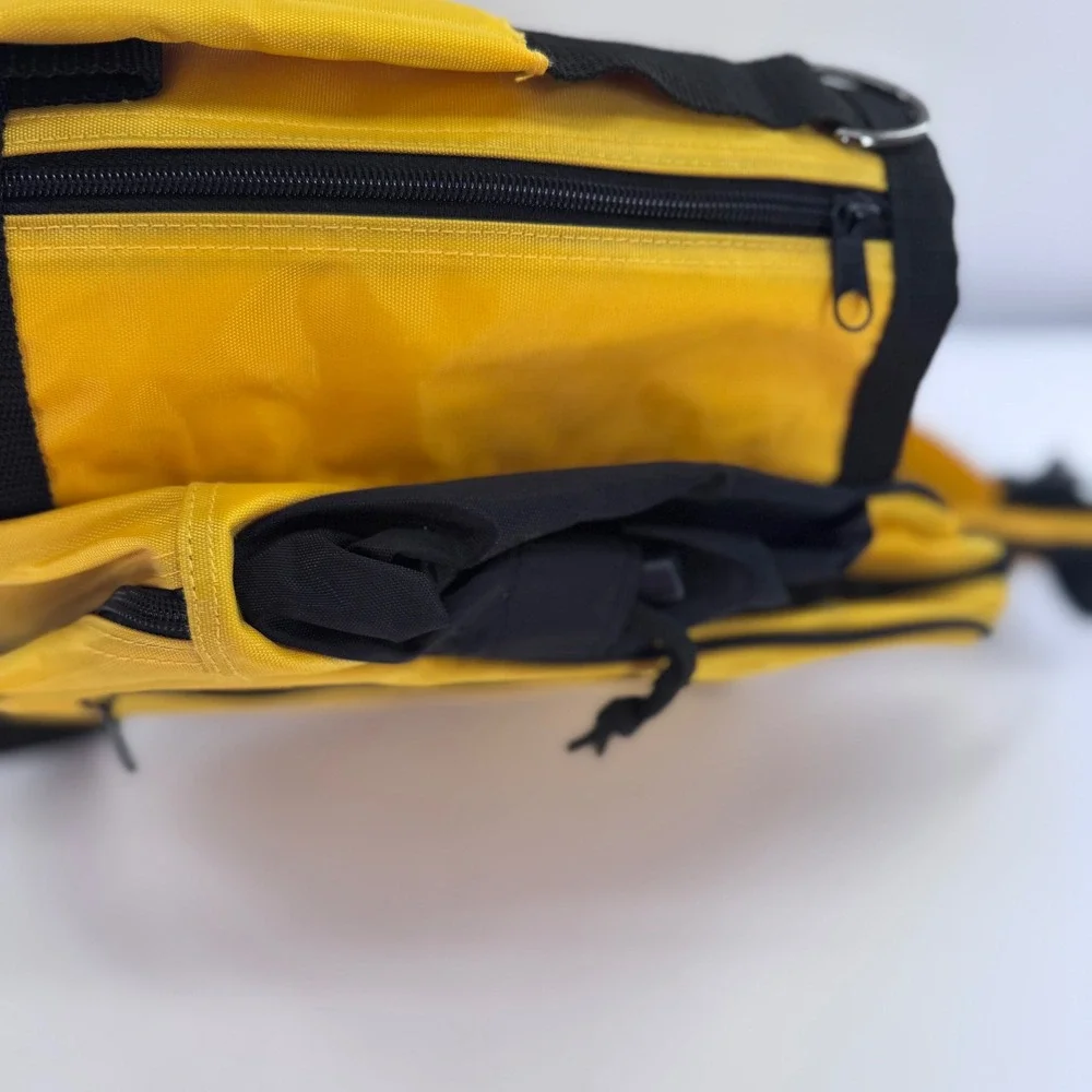Old Navy Dog Yellow Nylon Pet Backpack‎ Carrier Dog Saddlebag Hiking Travel
